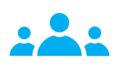Group of people or group of users / friends flat icon for apps and websites.People group set. Team people icons. User profile symbol. Group of people or group of users collection. People icon represen