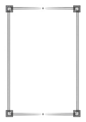 Dark frame with decorative accents