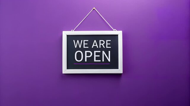 video template we are open, video we are open, video notification