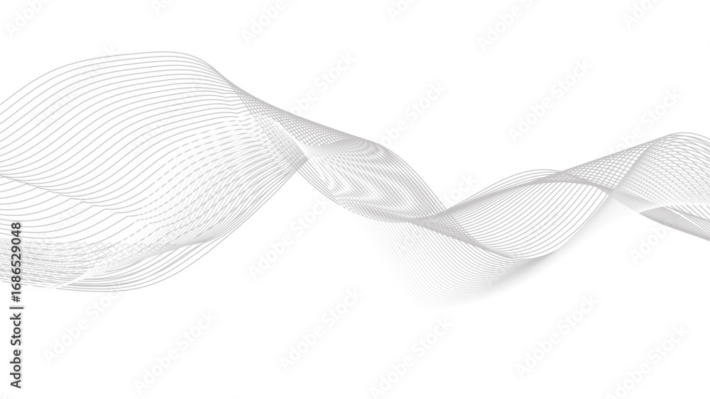 Poster abstract wave element for design. digital frequency track equalizer. creative line art. grey waves w