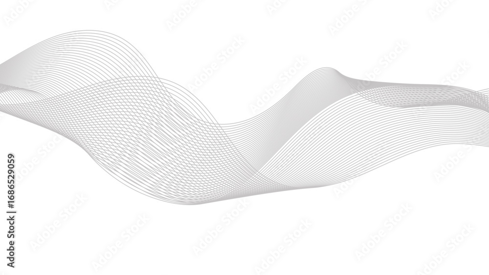 Poster abstract wave element for design. digital frequency track equalizer. creative line art. grey waves w