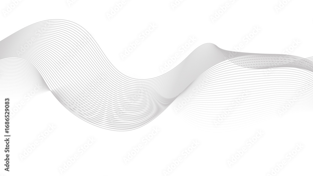 Poster abstract wave element for design. digital frequency track equalizer. creative line art. grey waves w