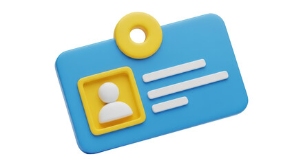 Isolated employee ID card