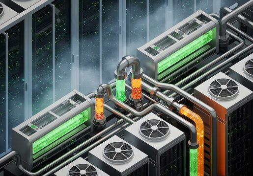 modern data center liquid cooling system infrastructure