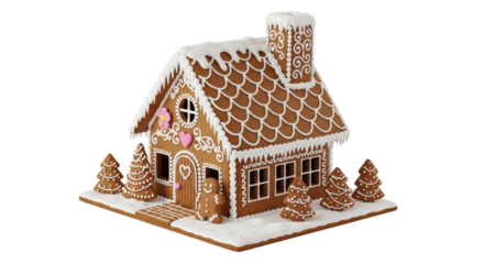Isolated gingerbread house