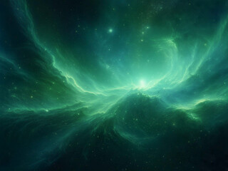 Fototapeta premium 鮮やかな色彩で描かれた星空と銀河の抽象アート