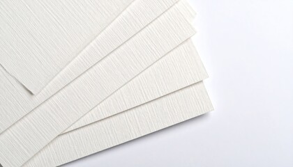 White Cotton Paper Texture: Subtle Deckled Edges on Clean Flatlay