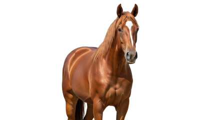 Isolated Majestic Chestnut Horse