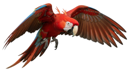 Isolated Scarlet Macaw