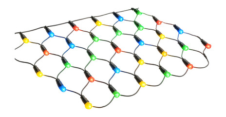 LED net lights with multicolor glow