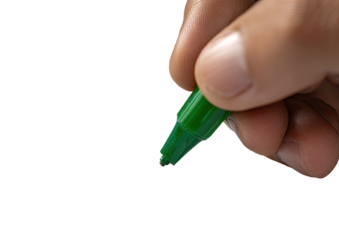 Close-up of a hand holding a green marker (4)