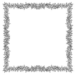 Floral design element for border decoration