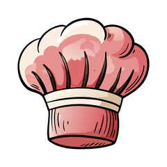 Elegant watercolor chef hat vector design with soft artistic brush textures, perfect for culinary branding, restaurant logos, and kitchen illustrations