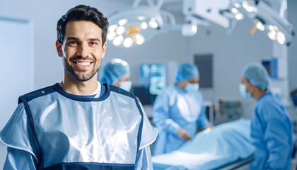 Smiling surgeon in operating room (3)