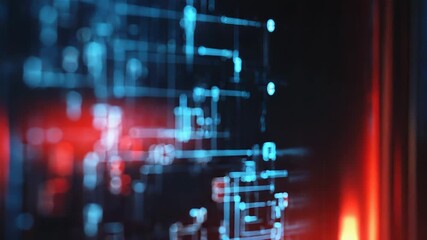 Futuristic server room data flowing through digital cyberspace visualization - Powered by Adobe