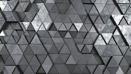 Abstract geometric pattern of overlapping triangles in grayscale (1)