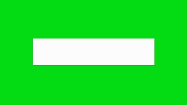 Stop Motion Paper unfolding animation on green screen background