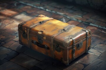 High Resolution of a Suitcase with a Suitcase That Has a Suitcase in it