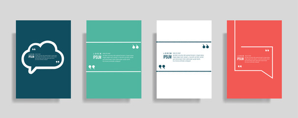 Modern Quote Frame and Speech Bubble Design Templates in Minimalist Style for Creative Typography