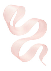 Pink organza ribbon with a sheer appearance
