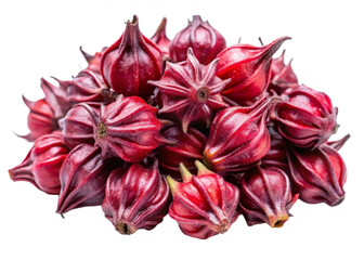 Roselle seeds isolated on white background