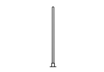 Obraz premium Sleek modern flag pole design, stand tall with pride, minimalist design, architectural concept