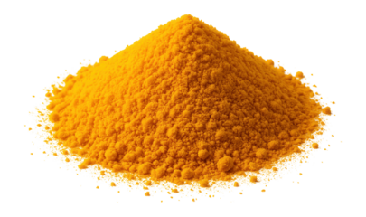 Ground turmeric with a fine, bright yellow texture