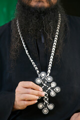 Egyptian orthodox coptic priest.  Jerusalem. Israel.