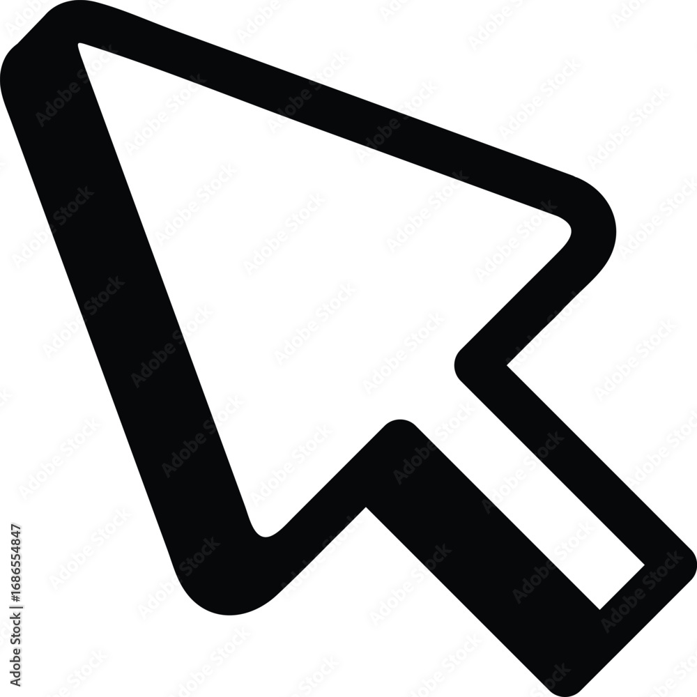 Fototapete mouse cursor design in arrow style, representing computer navigation and digital interaction. perfec