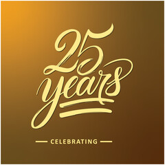 25 Years Celebration Typography Design