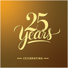 25 Years Celebration Typography Design