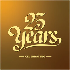 25 Years Celebration Typography Design