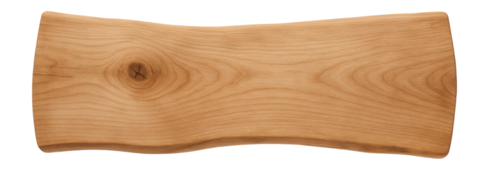 Willow wood slab with flexible structure and light brown tone