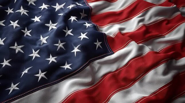 American flag waving