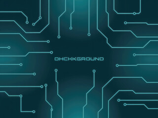 Fototapeta premium Futuristic circuit board background with glowing technology lines, abstract digital network pattern, cyber electronic motherboard design for innovation and hi-tech projects