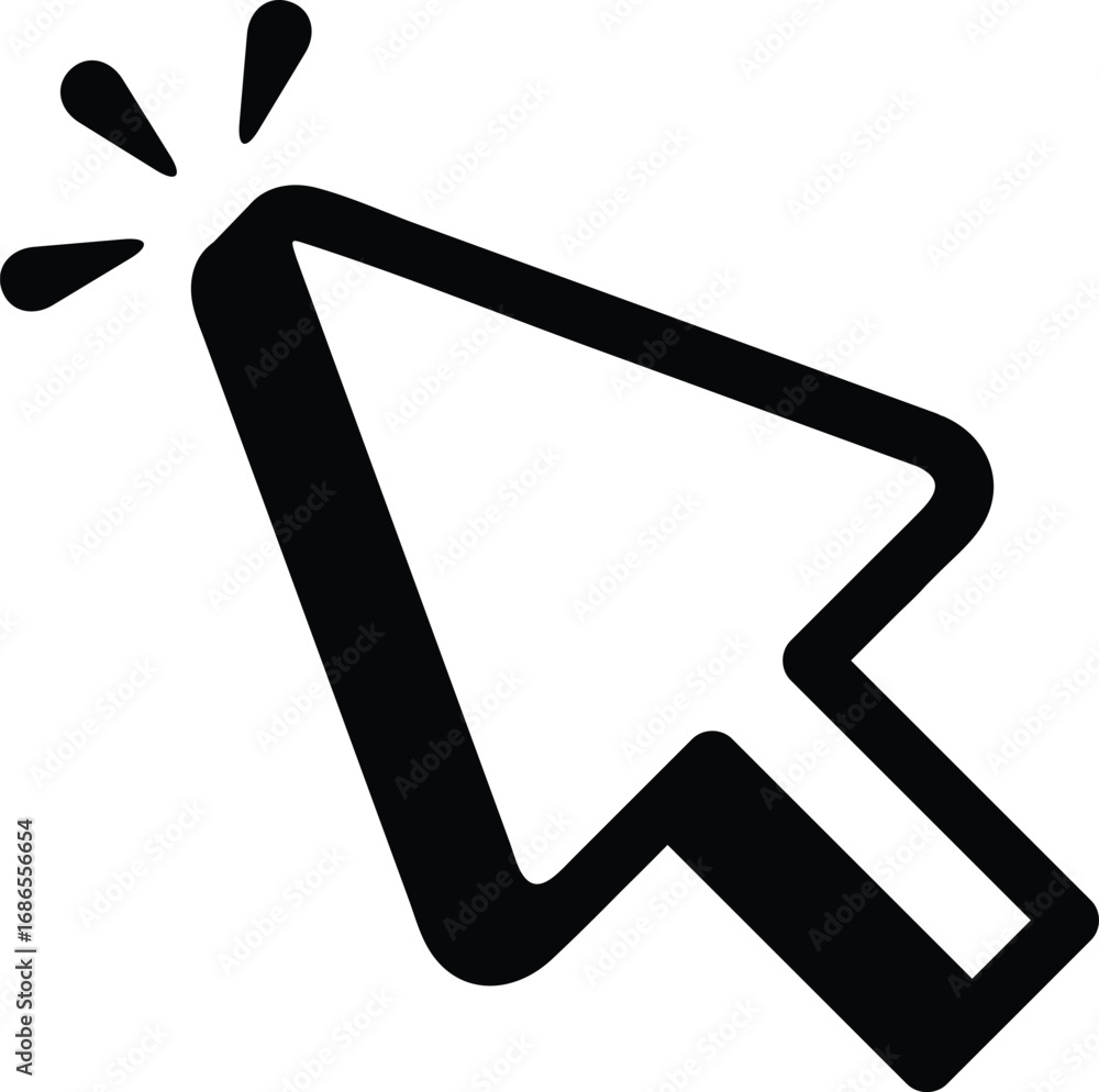 Fototapete mouse cursor design in arrow style, representing computer navigation and digital interaction. perfec