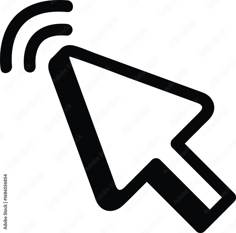 Fototapete mouse cursor design in arrow style, representing computer navigation and digital interaction. perfec
