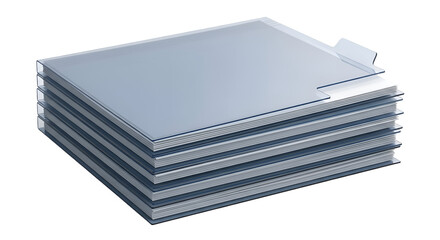 Stacking Papers in a Transparent Folder: Neat Organization for Documents with a Clear Background.
