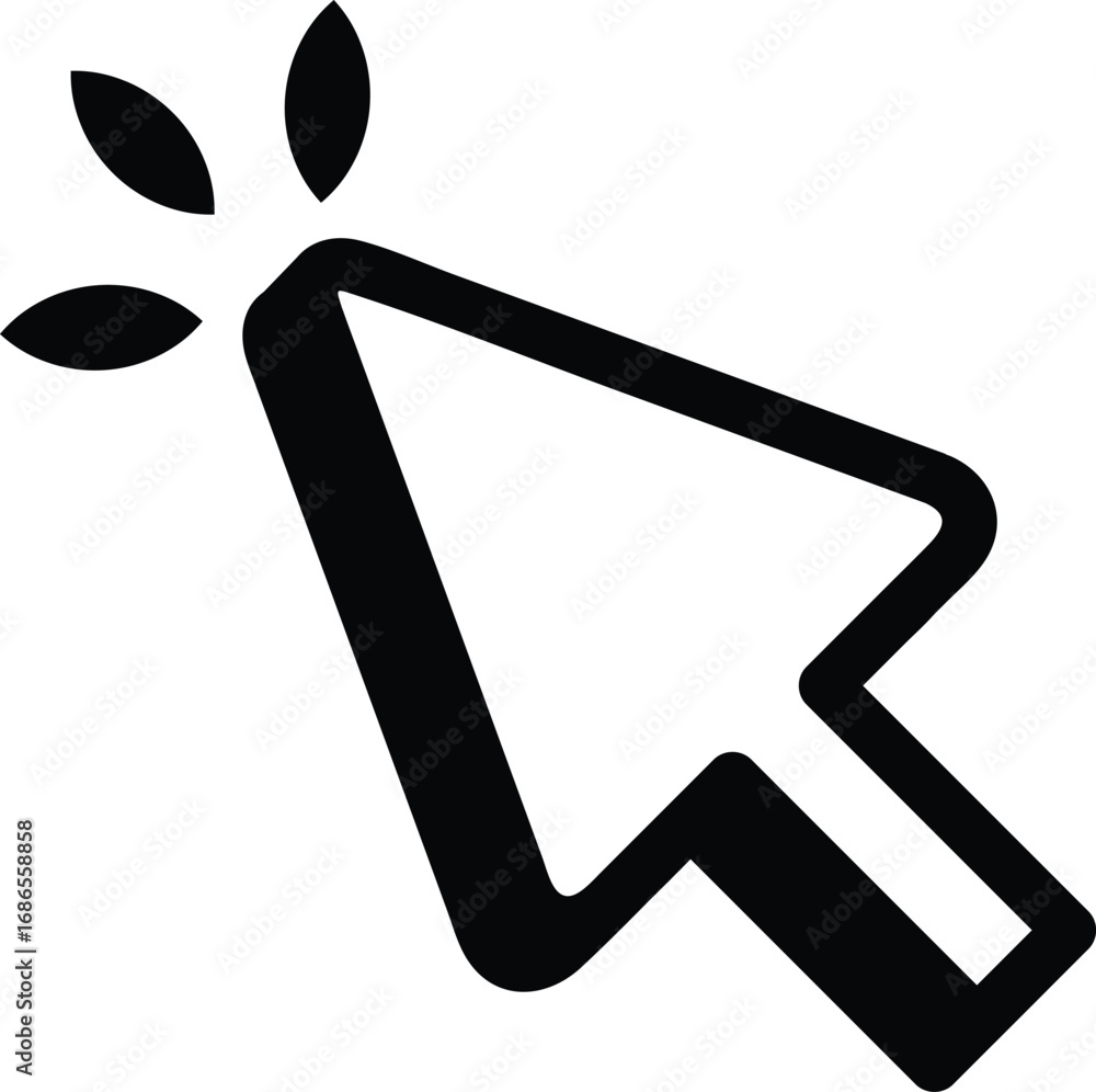 Fototapete mouse cursor design in arrow style, representing computer navigation and digital interaction. perfec