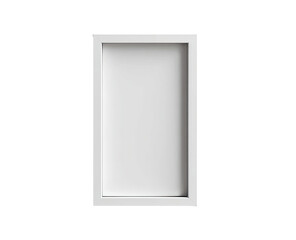Empty white rectangular frame, simple and clean