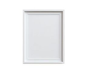 Blank white picture frame, rectangular, simple, and minimalist