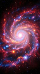 Fototapeta premium Celestial vortex of radiant energy: An exploration into the vastness of cosmic realms