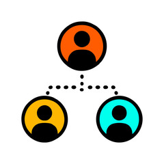 Profile Icons Connected with Dotted Lines for Social Network Concept