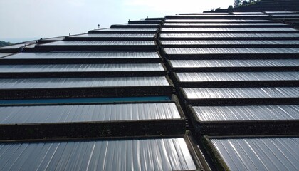 Aerial View of Tidal Flats with Reflective Water Patterns