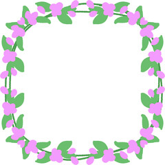 꽃 리스 테두리