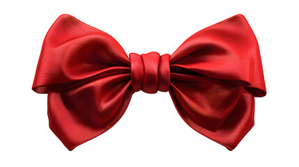 HD realistic simple red bow knot isolated on white