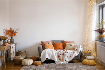 modern living room autumn