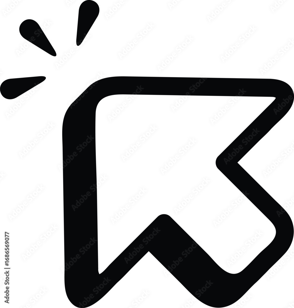 Fototapete mouse cursor design in arrow style, representing computer navigation and digital interaction. perfec