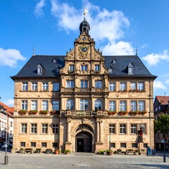 Obraz premium Town Hall Facade/Sunny Day/Germany