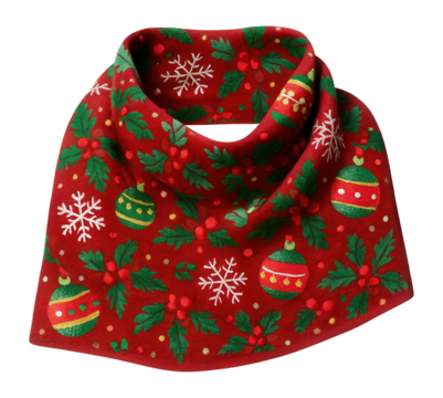 Scarf with a cheerful holiday print